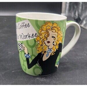 Delish Ceramic Coffee Mug No Coffee No Workee Womens Mug